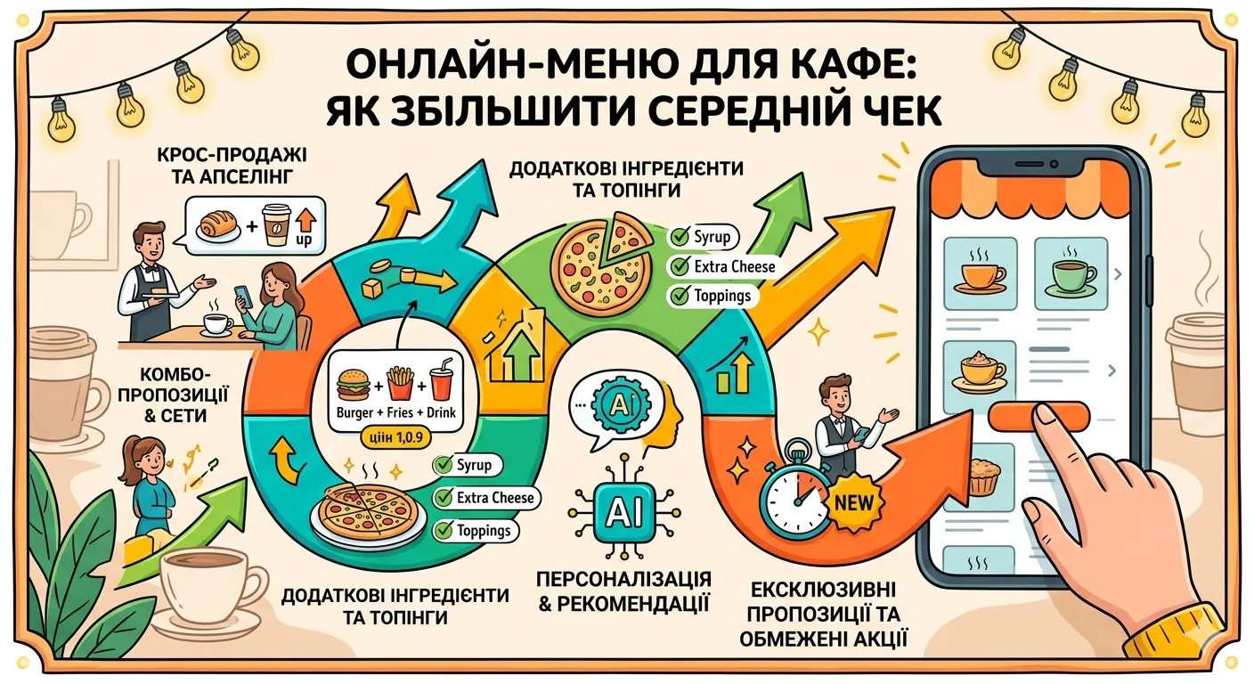 Онлайн-меню для кафе: структура, фото та зручність для гостя