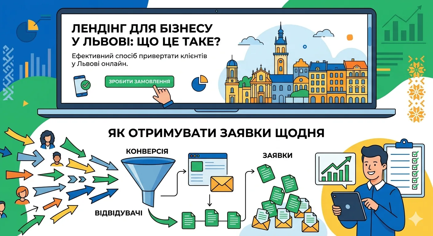 Лендінг для бізнесу у Львові: структура, ціна та запуск